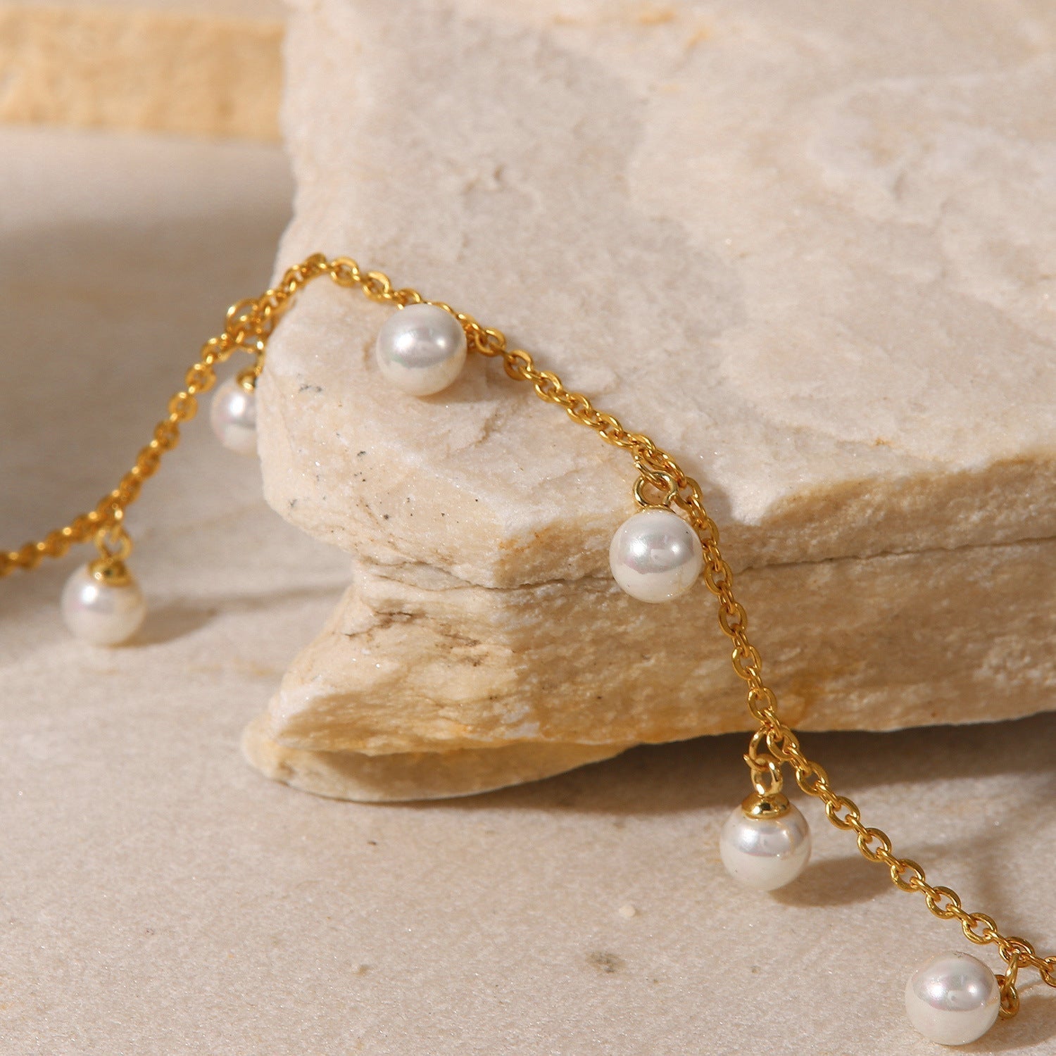 Fiji Pearl Anklet | Gold