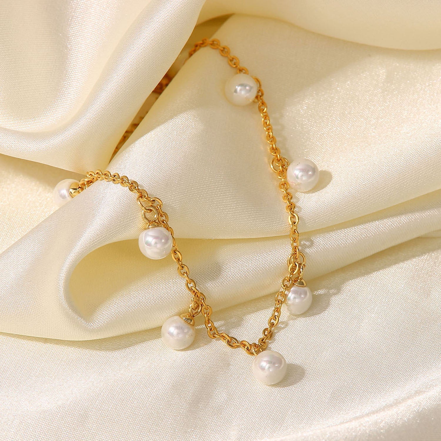 Fiji Pearl Anklet | Gold